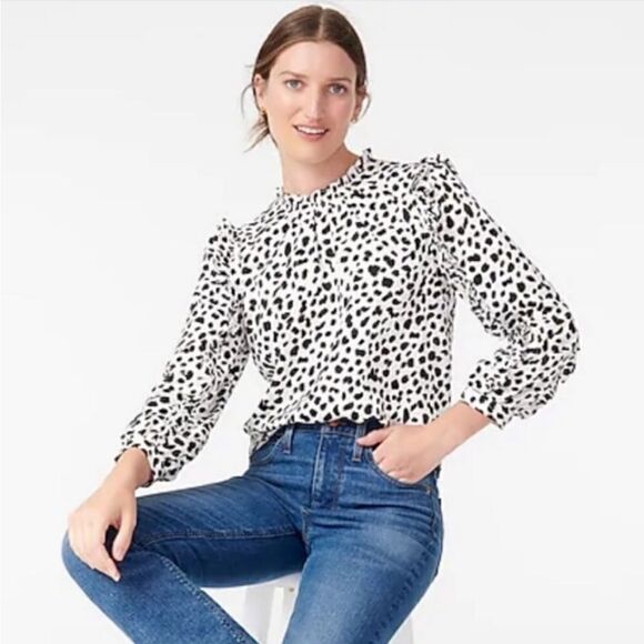 New Boutique Long Sleeve Leopard Print Blouse - Picture 1 of 6
